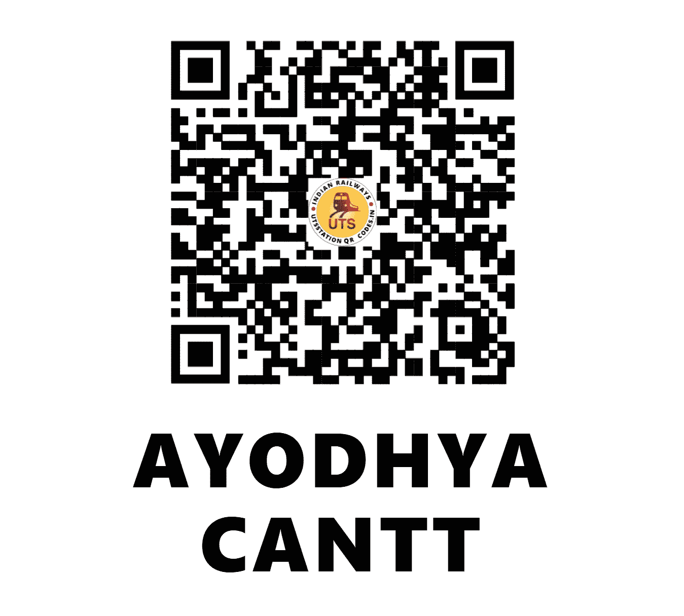 UTS QR Code for AYODHYA CANTT - AYC - NR (UTTAR PRADESH)